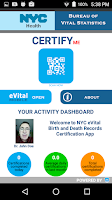NYC eVital Certify Screenshot