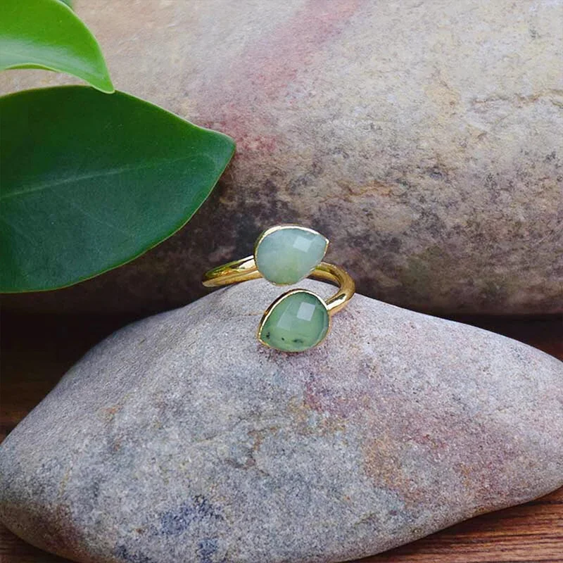 Australische jade ring, persoonlijkheid en stijlvol verstelbaar. Een uniek sieraad voor elke gelegenheid.