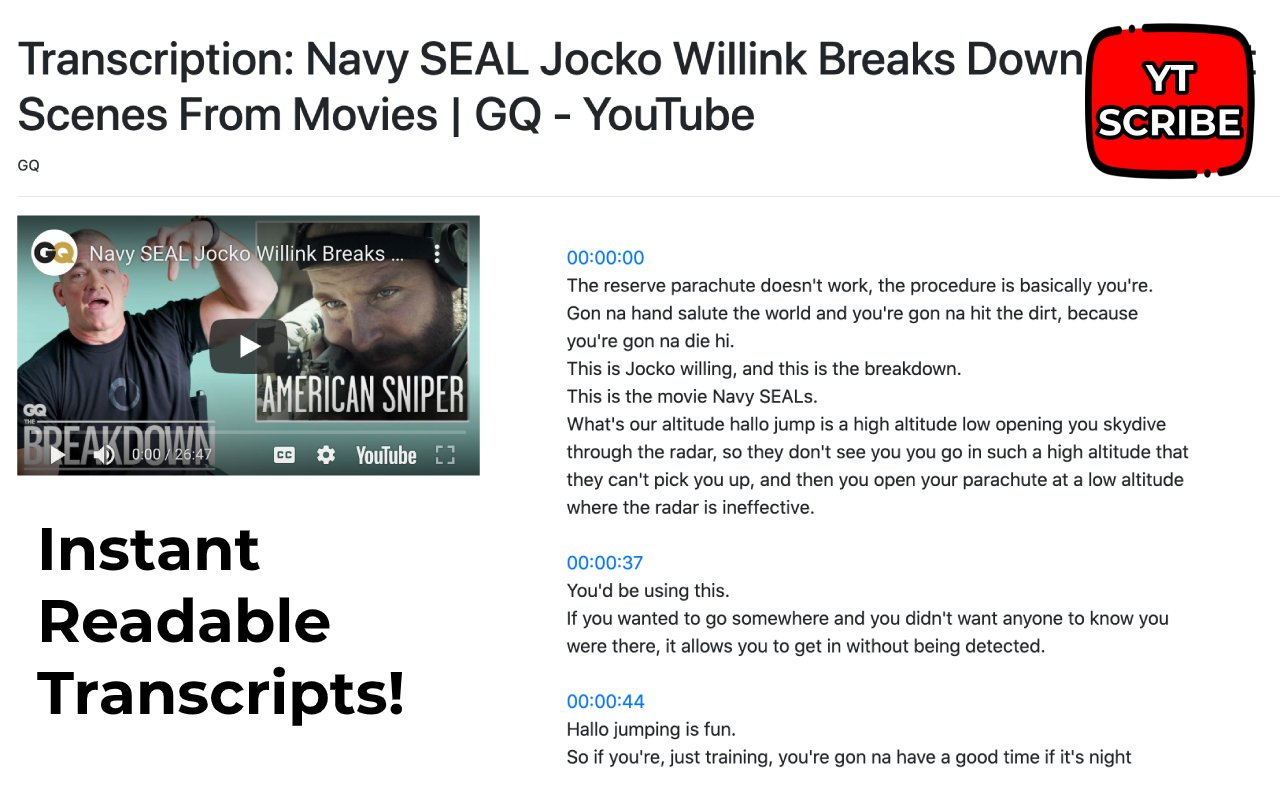 Transcribe YouTube Videos - YTScribe Preview image 0