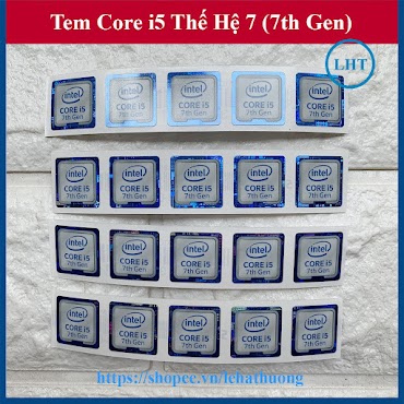 Tem Máy Tính Core I5 Thế Hệ 7 (7Th Gen) - Màu Trắng Xanh