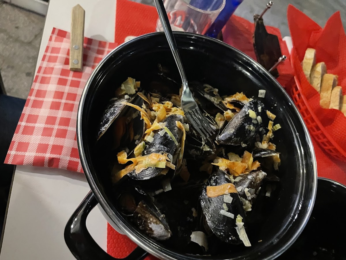 Mussels in cream sauce