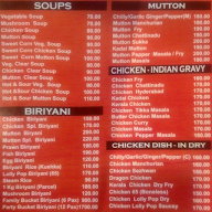 R K Biriyani menu 1