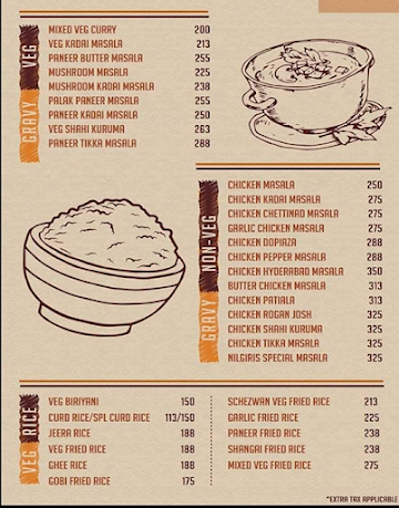 Annachi Restaurant menu 