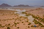 Stephane Peterhansel and Edouard Boulanger in the Mini Buggy of the X-Raid Mini JCW Team.