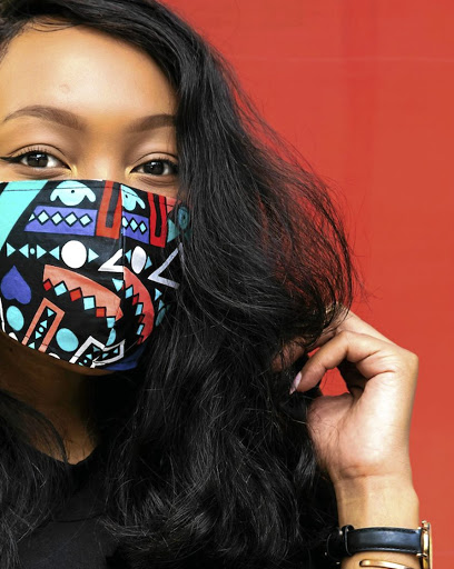 Matiza is part of a campaign which has seen him create face masks like this one to help curb the shortage of masks and gloves in SA./SUPPLIED