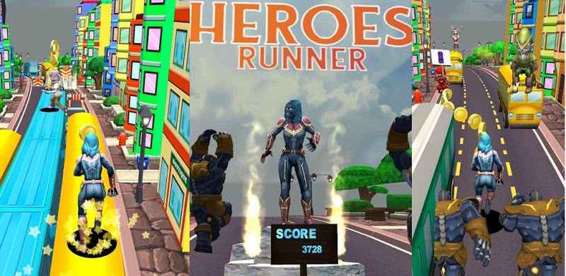 Amazing Super Heroes Running - Subway Runner
