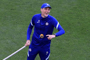 Chelsea manager Thomas Tuchel during a training session ahead of the Uefa Champions League final against Manchester City at Estadio do Dragao in Porto, Portugal on May 28, 2021. 
