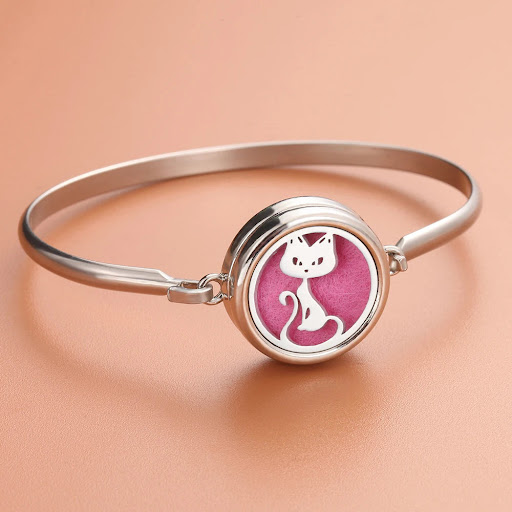 Title 4, Aromatherapy bracelet thread rotating stainless...