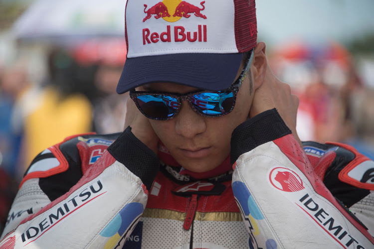 Takaaki Nakagami of Japan and LCR Honda Idemitsu prepares for the MotoGP of San Marino on September 15 2019 in Misano Adriatico, Italy.