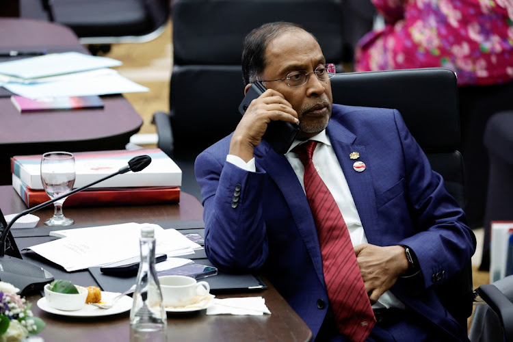 Malaysian Foreign Minister Zambry Abdul Kadir speaks on the phone during the 34th ASEAN Coordinating Council (ACC) meeting, ahead of the ASEAN Summit, at the ASEAN Secretariat in Jakarta, Indonesia, September 4, 2023. Picture: REUTERS/Willy Kurniawan