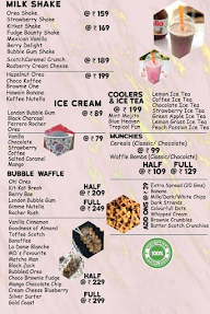 London Bubble Co. menu 1