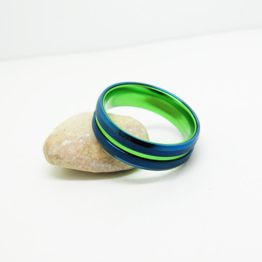 Title 2, Wanruyi Tungsten Gold Couple Ring Sand Chamferi...