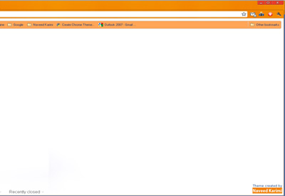 Orange Google Chrome Theme