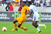 Philani Zulu of Kaizer Chiefs and Mpho Mvelase of Chippa United during the2017 Telkom Knockout game between Chippa United and Kaizer Chiefs at Nelson Mandela Stadium in Port Elizabeth on 05 Novemberr 2017.  