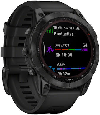 Garmin Fenix 7 Sapphire Solar GPS Smartwatch - 47mm, Black DLC Titanium Case, Black Band alternate image 7