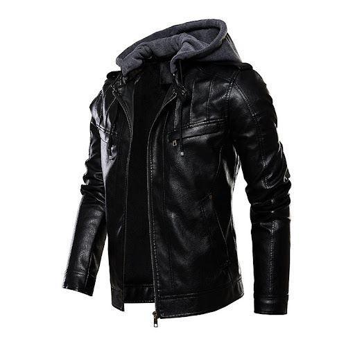 Title 6, Mens PU Washed Leather Coat, a stylish and com...