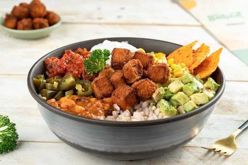 Crispy Potato Burrito Bowl + Bungee Ice Tea