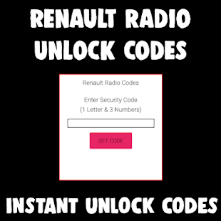 Renault Clio Megane Scenic Radio Codes Screenshot