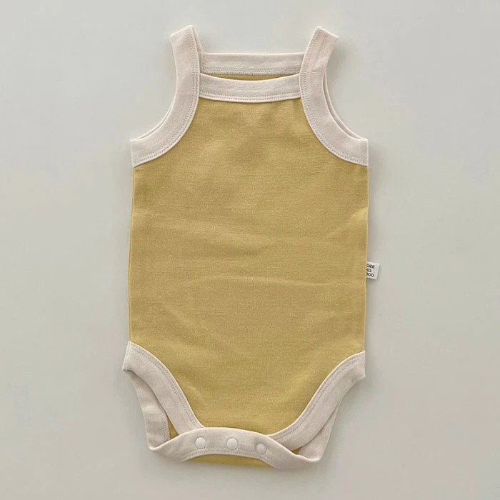 Barboteuse sans manches en coton pour nouveau-né Vêtements de gilet doux et respirants Parfaits pour le confort et la liberté de mouvement du bébé