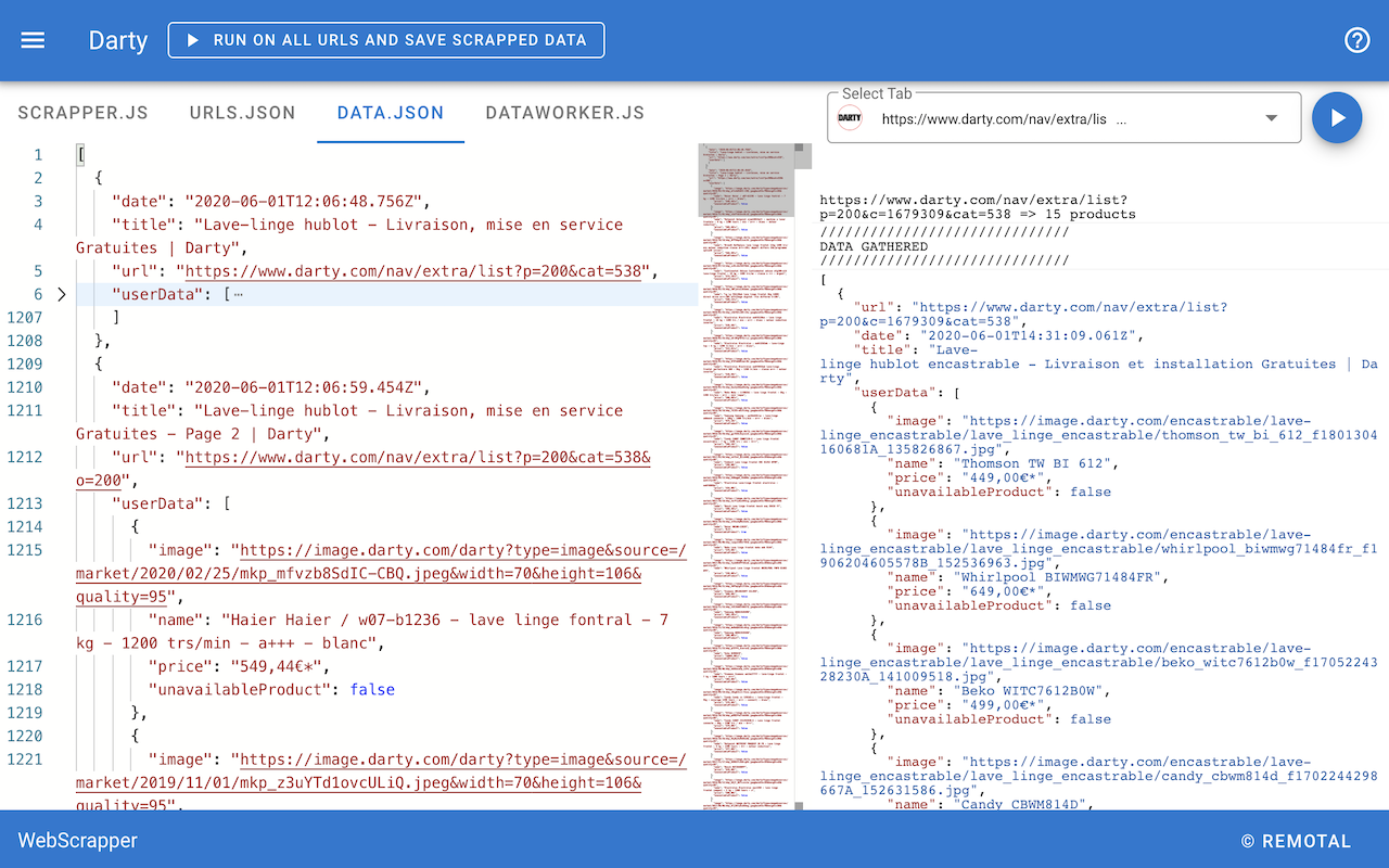 WebScrapper for developers - Free - Remotal Preview image 6