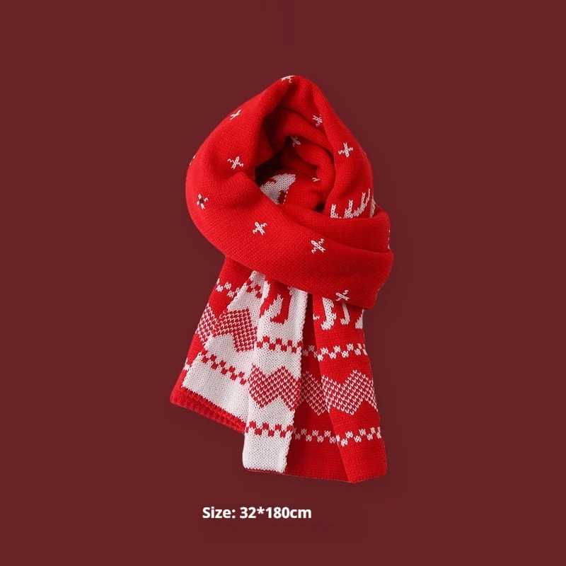 Nieuwjaarscadeau Red Lovers Wild Plaid Warme Wollen Sjaal