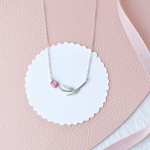 Title 3, Tulip Necklace Female Summer Advanced Design Ha...