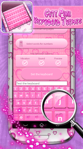 Cute Pink Keyboard Themes