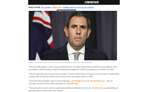 Satoshi Price Converter