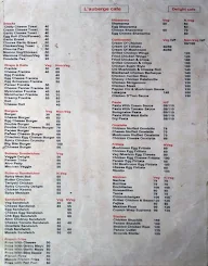 L'auberge Cafe menu 3