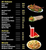 Arabian Cafe menu 1