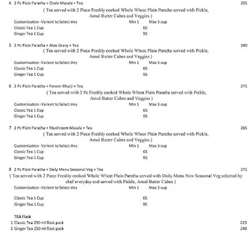 Paratha Cafe menu 