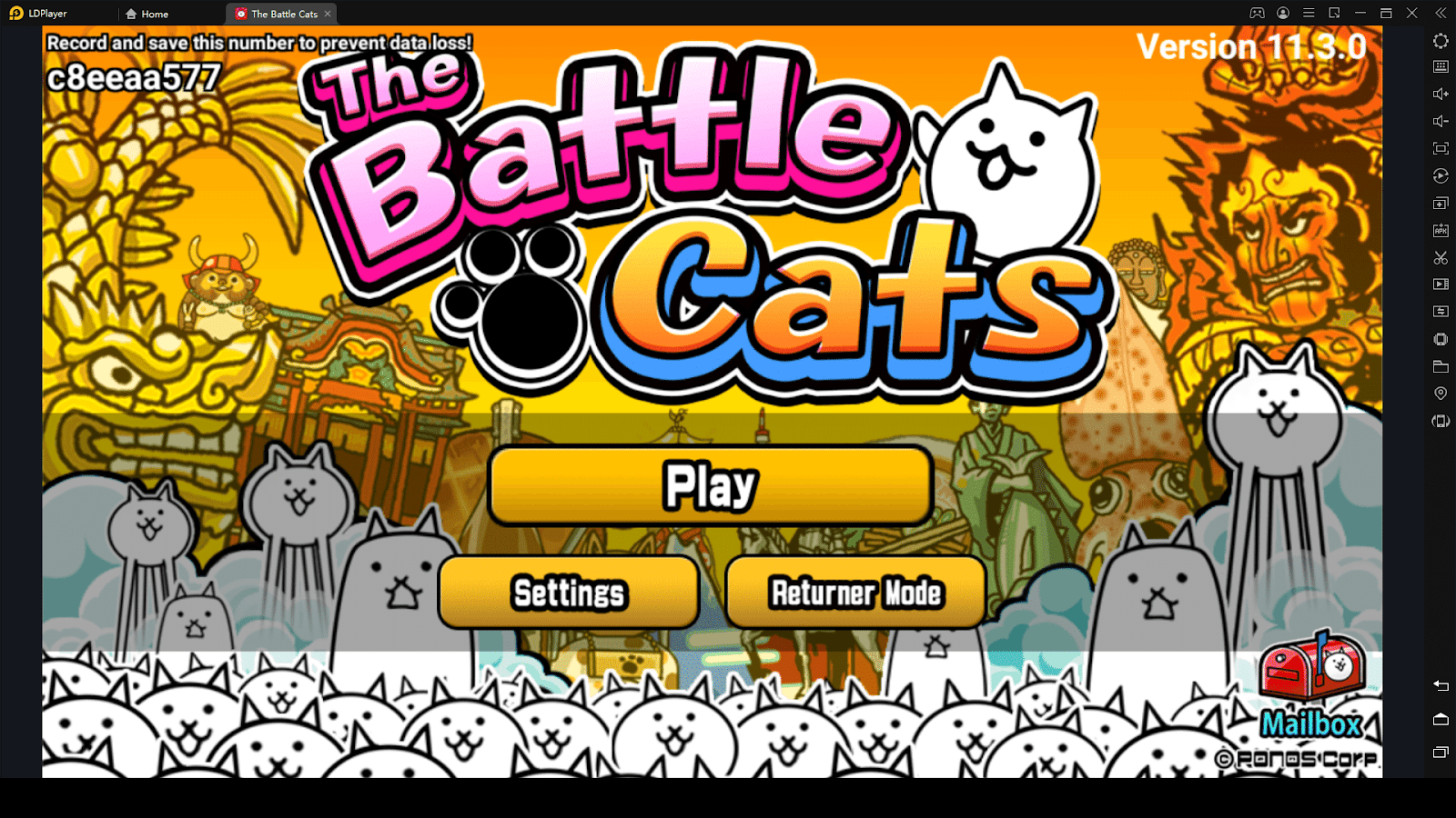 Image of the battle cats game logo