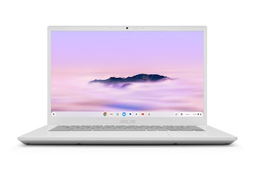 En ASUS Chromebook Plus CX34 skjerm sett forfra