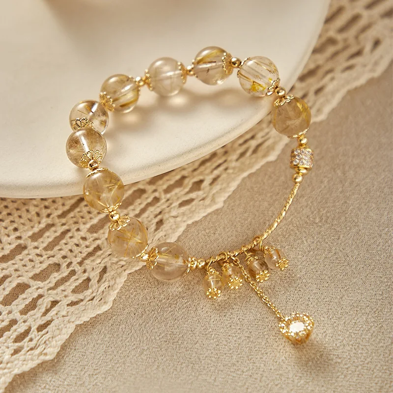 Title 4, Bracelet en Cristal Blond Naturel Transfert Cha...