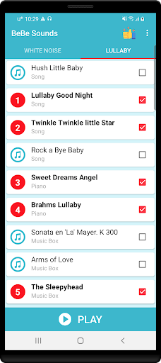 Screenshot BeBe Sound - Lullaby, MusicBox