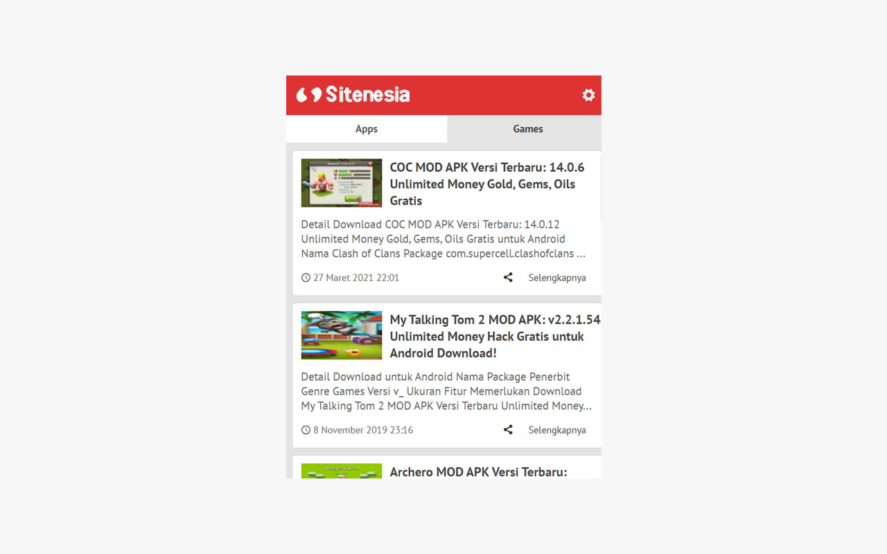 Sitenesia - Apps & Games Download Preview image 3