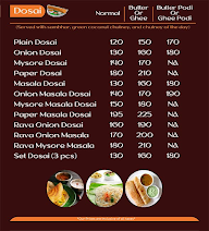 Dakshin Aahaar Bhawan menu 1