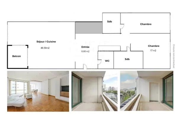 Vente appartement 3 pièces 92.01 m² à Paris 16ème (75016), 1 165 000 €