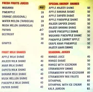 Sri Sai Juice Parlour & Ice Creams menu 2