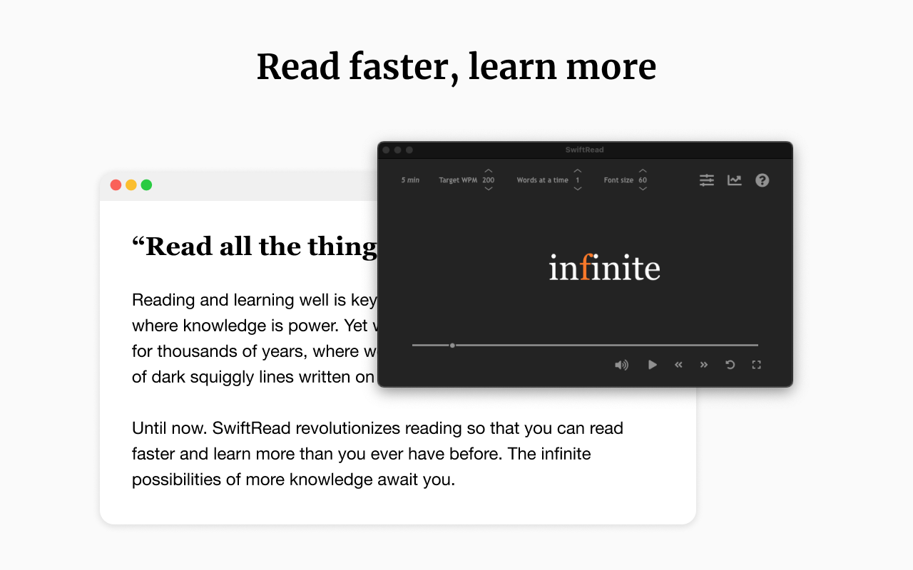 SwiftRead - read faster, learn more Preview image 3