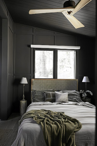 The bedroom is a 'cosy soul sanctuary'.