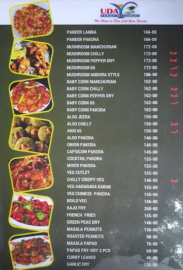 Uday Family Bar And Restaurant menu 