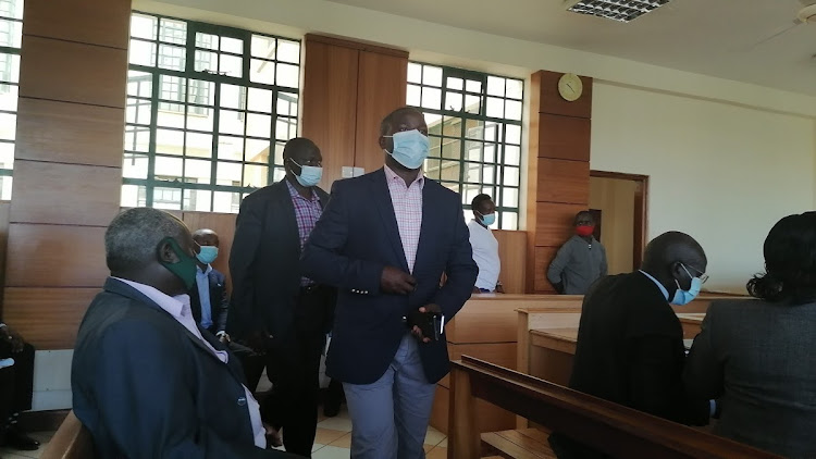 Nandi Governor Stephen Sang in a Kisumu court in January 25, 2021