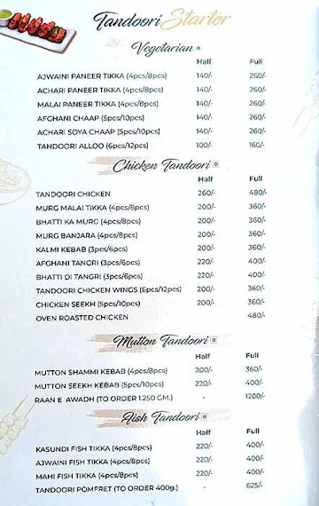 Grills N Thrills menu 