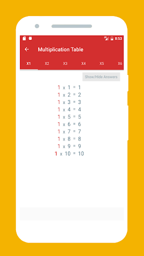 Screenshot Math Exercises