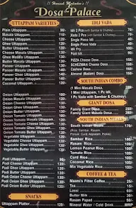 Harissh Mahadev's Dosa Palace menu 1