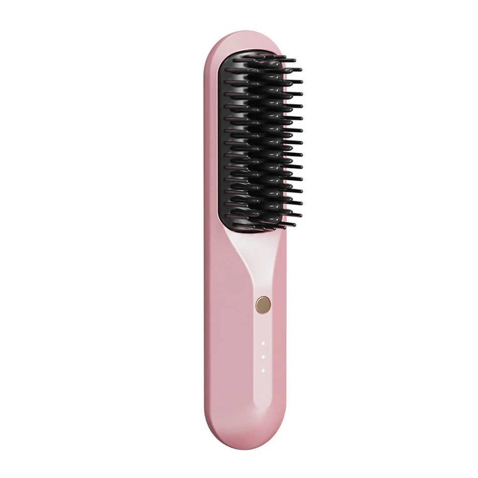 Brosse Lissante Sans Fil Portable Chauffage Rapide Charge Directe Cheveux Lisses et Brillance Facile à Utiliser et transporter.