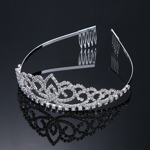 Title 6, Gold Royal Crystal Tiara Crowns Hair Jewelry We...
