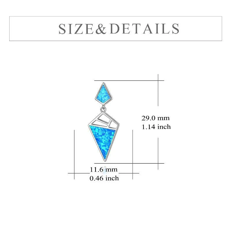 Title 1, Minđuše od srebra 925 sa geometrijskim opal vis...