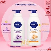 Sữa Dưỡng Thể Trắng Da, Sữa Dưỡng Ẩm Body, Lotion Dưỡng Ẩm Ban Ngày, Ban Đêm Và Chống Nắng Nivea 400Ml